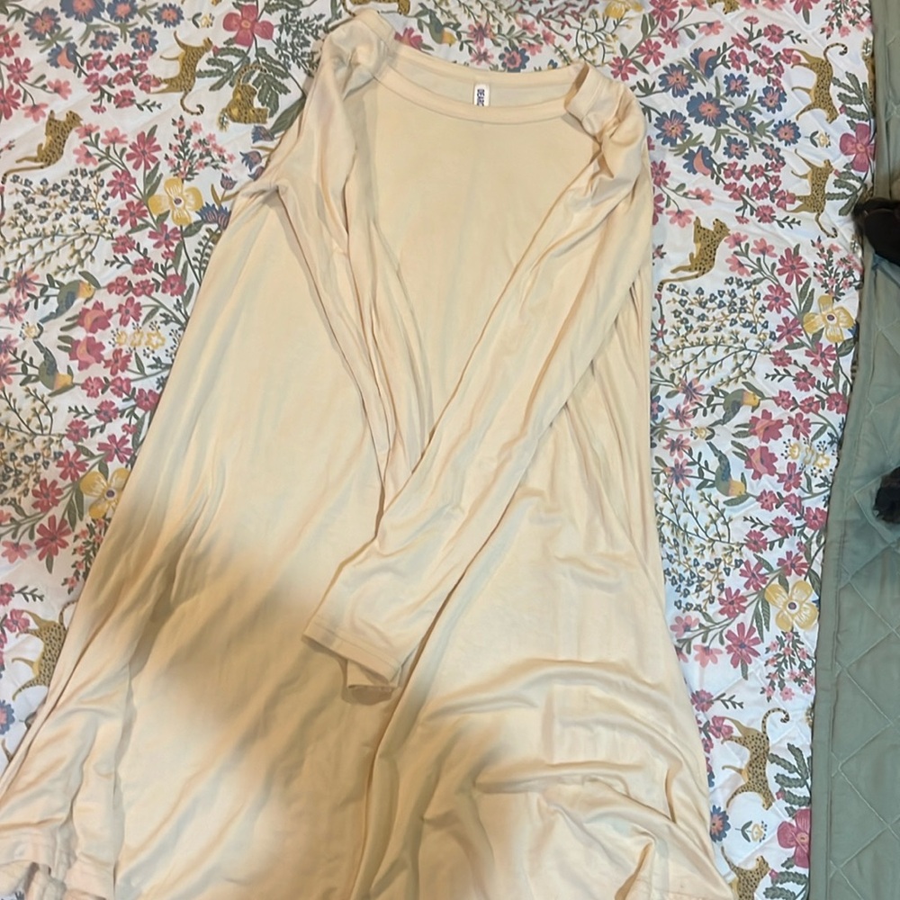Cream long sleeve dress